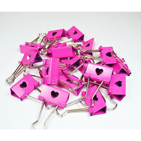 Klipy Rapesco Serca różowe, 20szt x 19mm - 2
